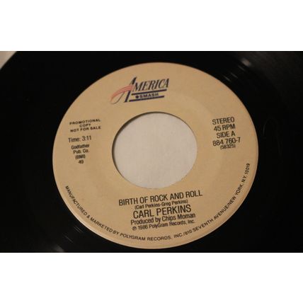 Carl Perkins Promo 45-BIRTH OF ROCK AND ROLL STEREO