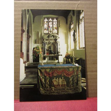 LADY CHAPEL, ST. JOHN THE BAPTIST CHURCH, AXBRIDGE, SOMERSET. unused postcard #