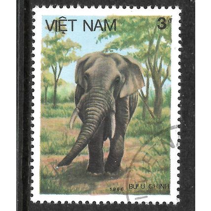 VIETNAM 1986 ELEPHANTS 3d ELEPHANT SG 1045 FINE USED