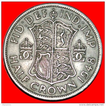 COAT OF ARMS ★ GREAT BRITAIN ★ HALF CROWN 1948! GEORGE VI★LOW START★NO RESERVE