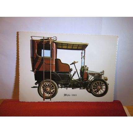 1903 WHITE STEAM CAR veteran car unused postcard dated 1969 #