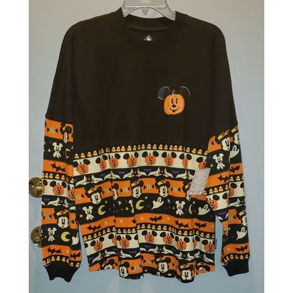 DISNEY HALLOWEEN GLOW IN DARK BOO SPIRIT JERSEY SHIRT~NEW~ADULT LONG SLEEVE MED