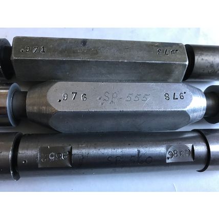 LOT THE PIPE MACHINERY GO NO GO PLUG GAGE .9852,.9869,.978,.976,.973,.971,SA