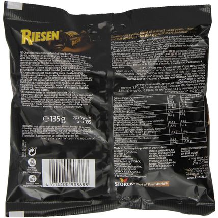 Riesen Dark Chocolate Chewy Toffee Bag, 135g