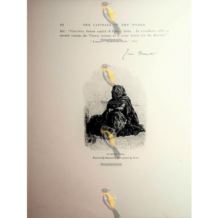 Indian Woman, Calcutta (Kolkata), Rousseau/Weeks, Book Illustration, 1892