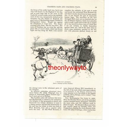 Old Market House, Marlborough, (Winter's Day, Reverse), Book Illustration, 1887