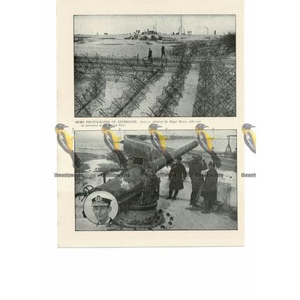 Zeebrugge Raid, 1918, Book Illustration (Print) 1935
