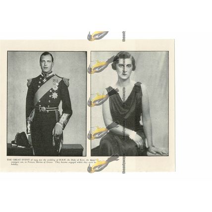 Wedding of Duke of Kent to Princess Marina, 1934, Book Illustration (Print) 1935