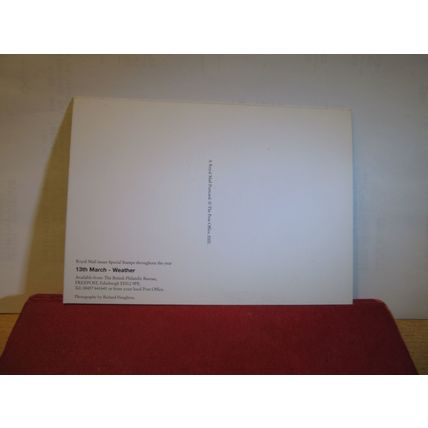 13th March, WEATHER issued 2000 by Post office/Royal Mail postcard =