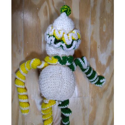 Snowman Amigurumi Style - Plush Crochet / Heavy Yarn Stuffed! Handmade/ 29" VTG