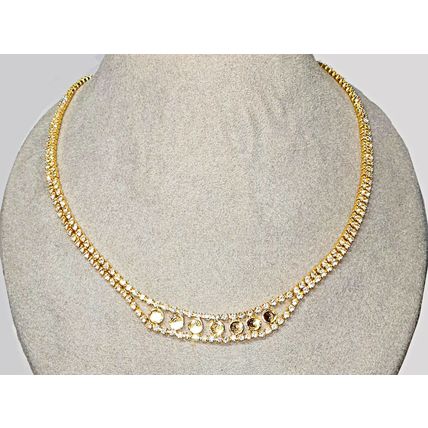 4 Pieces Vintage Swarovski Rhinestone Chain Necklace with 7 Cups for 5 mm Stones