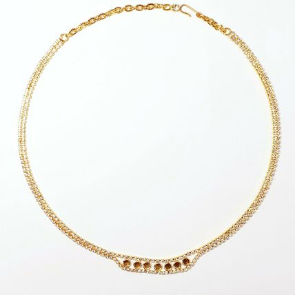 4 Pieces Vintage Swarovski Rhinestone Chain Necklace with 7 Cups for 5 mm Stones