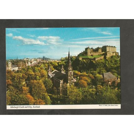 Postcard Scotland Edinburgh John Hinde 2SC145 Castle and City