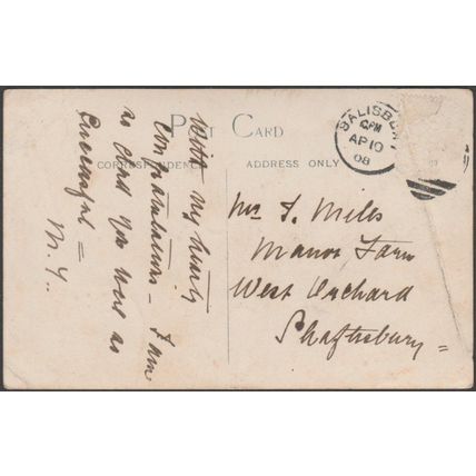 Salisbury School, Wiltshire, 1908 - RP Postcard
