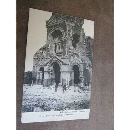 Meleye Postcard - World War 1 Artillery Damage, Albert ( Somme ) ruins