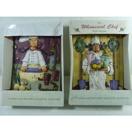 The Whimsical Chef Wall Plaque, by Joanna, Lot 2, NEW*