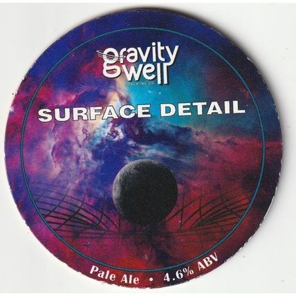 UNUSED KEG CLIP FRONT - GRAVITY WELL BREWING CO - SURFACE DETAIL PALE ALE