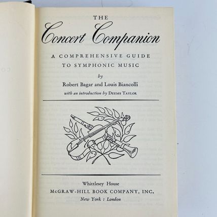 The Concert Companion - Comprehensive Guide to Symphonic Music Hardcover 1947