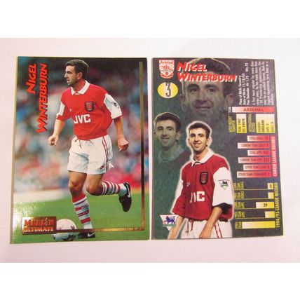 3. Nigel Winterburn - Arsenal - Merlin Ultimate P.L 1995/96 Football Card (ef1)