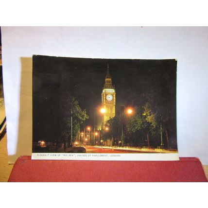 BIG BEN, WESTMINSTER, LONDON . used postcard. by Colourmaster 1976 pm =