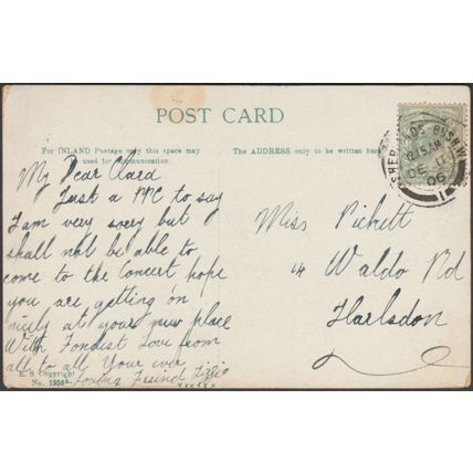 Malpas Ferry, Falmouth, Cornwall, 1906 - Empire Series Postcard