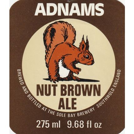 BEER BOTTLE LABEL - ADNAMS BREWERY - NUT BROWN ALE (A)