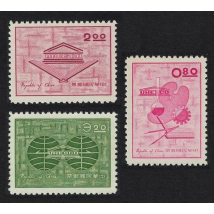 Taiwan UNESCO Activities 3v 1962 MNH SG#448-450 MI#447-449