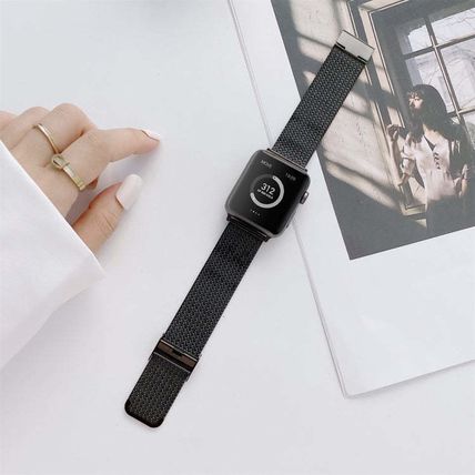 V-shaped Buckle Straight Steel Replacement Strap Watchband For Apple Watch Serie