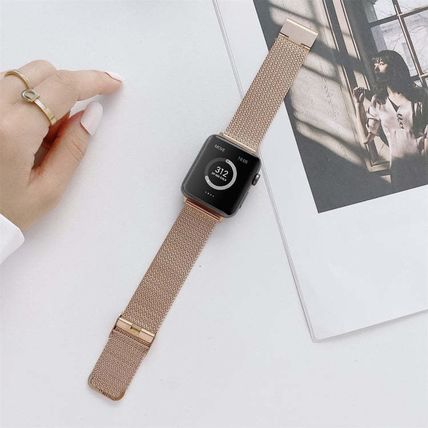 V-shaped Buckle Straight Steel Replacement Strap Watchband For Apple Watch Serie