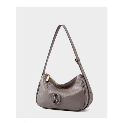 Genuine Leather Womens Handbags Ladies Purse Satchel Shoulder Bags Grey