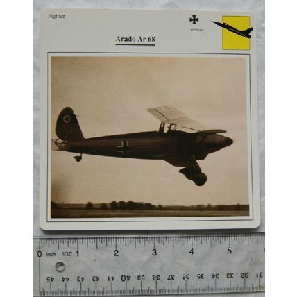 Arado Ar 68 - Germany - Fighter - Collectors Club Card