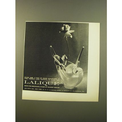 1961 Lalique Sylvie Vase Advertisement