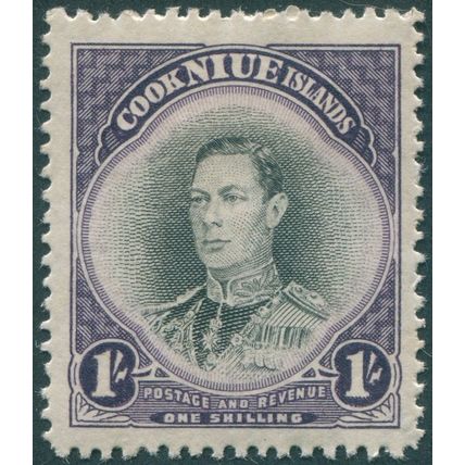 Niue 1944 1s black & violet SG95 unused