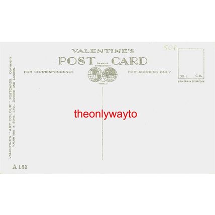 Aberglaslyn Pass, Wales, Valentine's Art Postcard, 1936