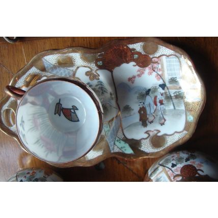 Antique Victorian JAPANESE TEA SET 1800s early 1900s Japan Oriental vintage