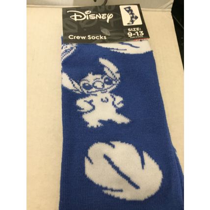 TWO NEW Disney Stitch Unisex Crew Socks Size 9-13