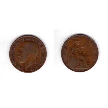 Great Britain. George V. Penny 1918KN . dy23554