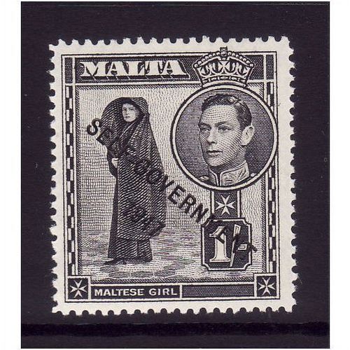 MALTA 1948 SG243 1s BLACK U/M MINT #4