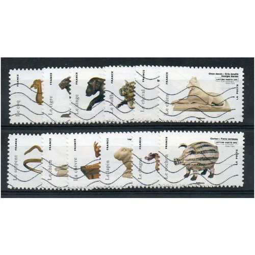 FRA 2013 (SET) 'ANIMALS IN ART'(12v) FINE USED (EBID21755)