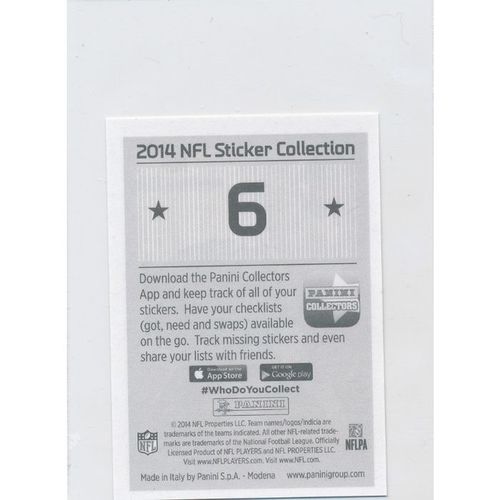 2014 Panini NFL Sticker Collection #6 Buffalo Bills Rush Zone