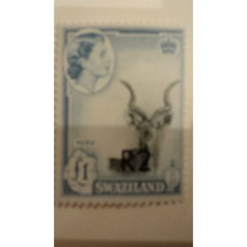 Swaziland QEII 1961 R2 on £1 Black & Turquoise Blue Unmounted Mint NHM SG 77b