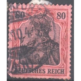 Germany 1905 - 80pf carmine/black - "Germania" - used