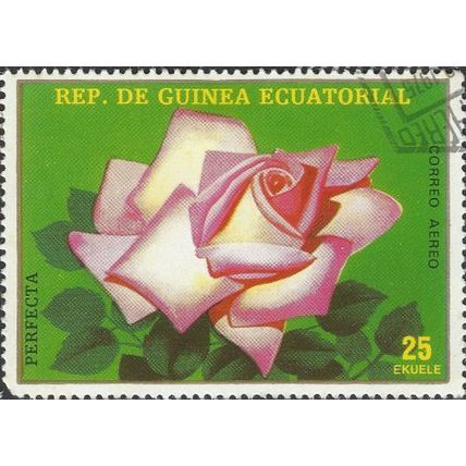 EQUATORIAL GUINEA, FLOWER, Rose Perfecta, green 1995, 2Rupee