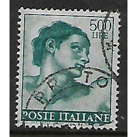 ITALY 1961 MICHELANGELO 500L GREEN SG 1051 FINE USED#