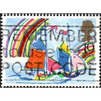 1989 Greetings Booklet Stamps, 19p, Yatchs. Very Fine Used