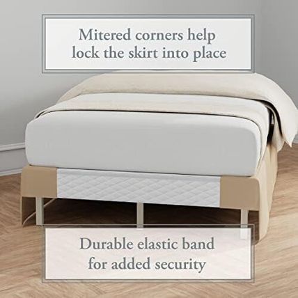 Magic Skirt Wrap Around Bed Skirt-14" Drop-CALIFORNIA KING-MOCHA-NEW-SEALED-FAST