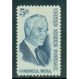 1235 5c Cordell Hull Fine MNH P#S UR 27616 MA1149