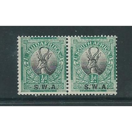 south west africa sg58 mnh sg 58 aged gum pair antelopes