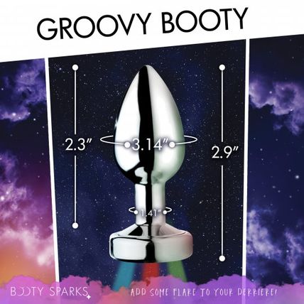 Light Up Anal Plug Small Metal Rave Show Booty Sparks Ass Butt Play LED Aluminum