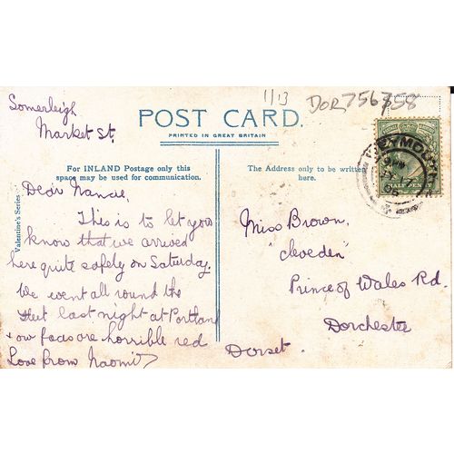 Sandsfoot Castle and Portland Dorset Postcard (Dor75658)